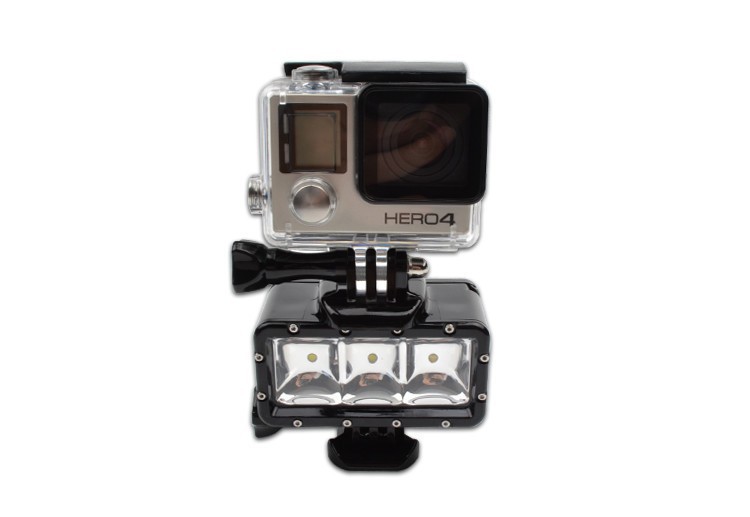 Gopro Underwater Waterproof LED Flash Diving Shooting Fill Light Lamp Mounts For SJCAM SJ4000 Gopro Camera Xiaoyi Sports Camera- (26)